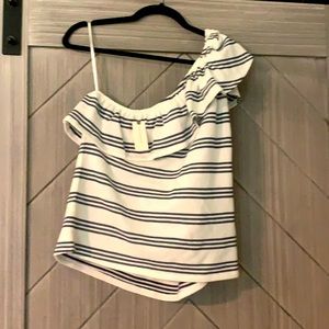 NWT anthropologie one shoulder knit top